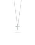 Roberto Coin 18k White Gold Tiny Treasures Diamond Cross Pendant Necklace