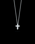 Roberto Coin 18k White Gold Tiny Treasures Diamond Cross Pendant Necklace