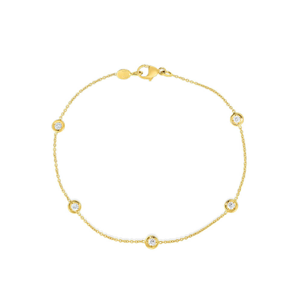Roberto Coin 18k Yellow Gold Diamonds By The Inch Diamond Bracelet