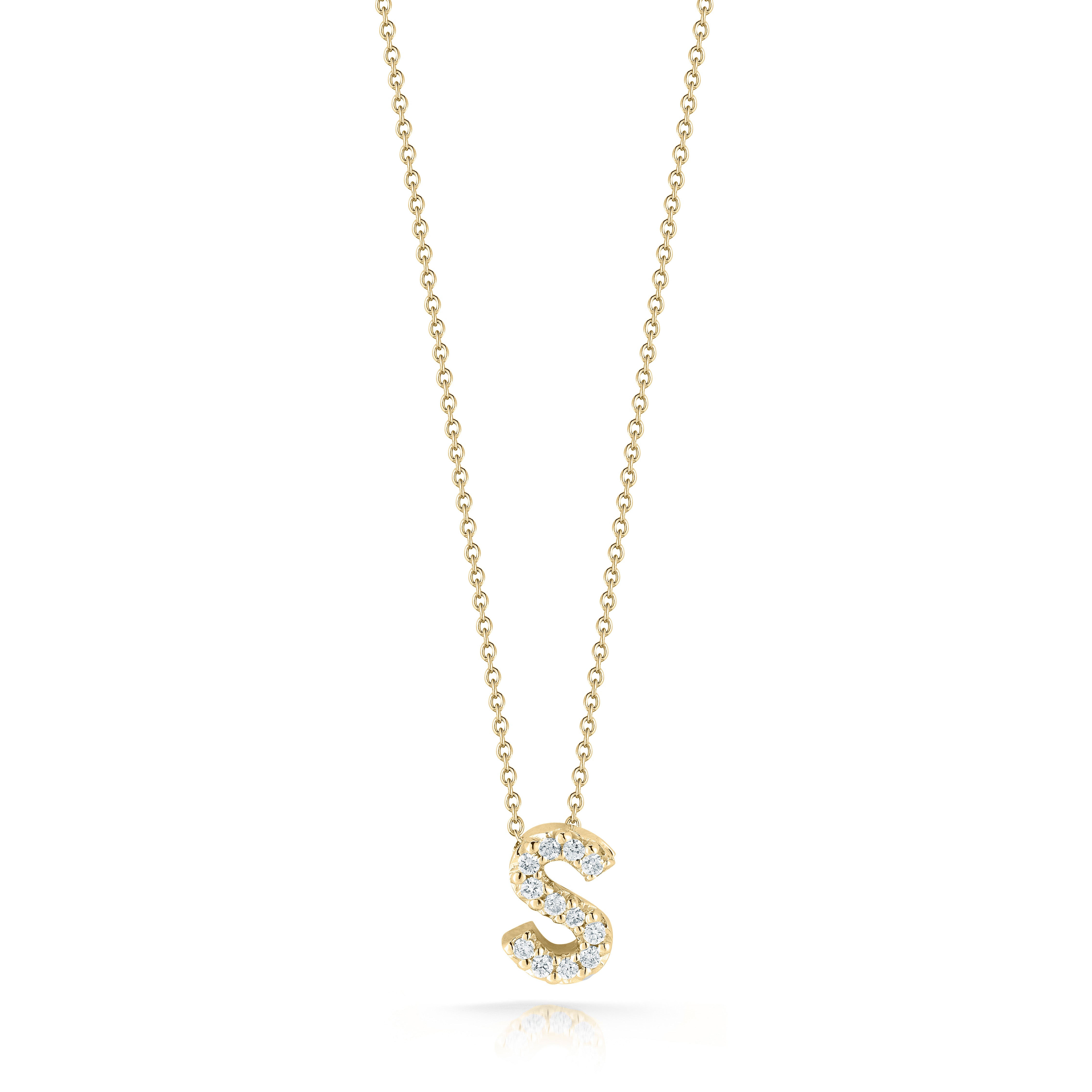 Roberto Coin 18k Yellow Gold Tiny Treasures Diamond Love Letter 