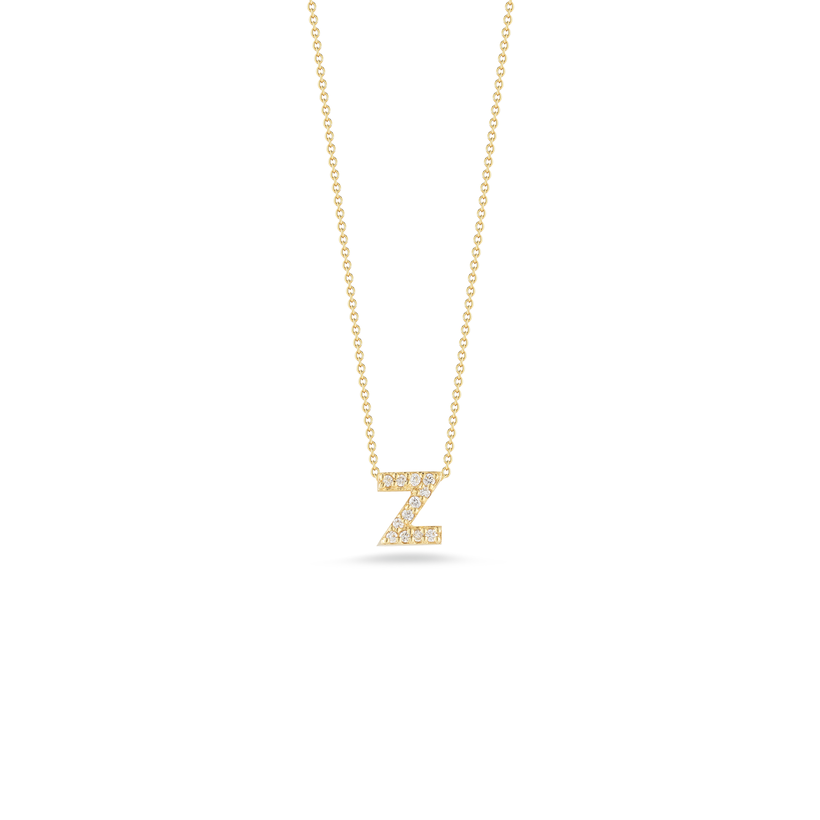 Roberto Coin 18k Yellow Gold Tiny Treasures Diamond Love Letter "Z" Necklace