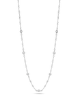 Roberto Coin 18k White Gold 7 Station Diamonds By The Inch Necklace
