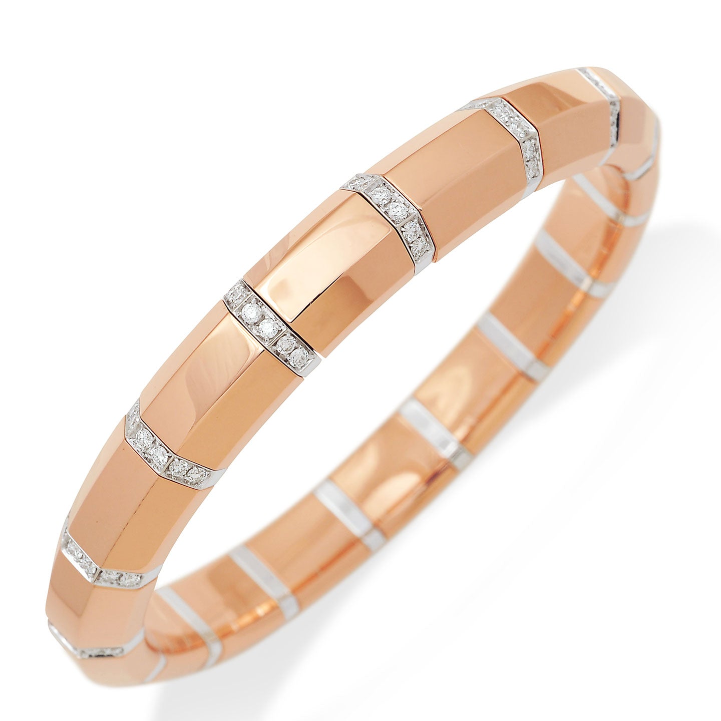 Picchiotti 18k White & Rose Gold Gold Accent Diamond Bracelet