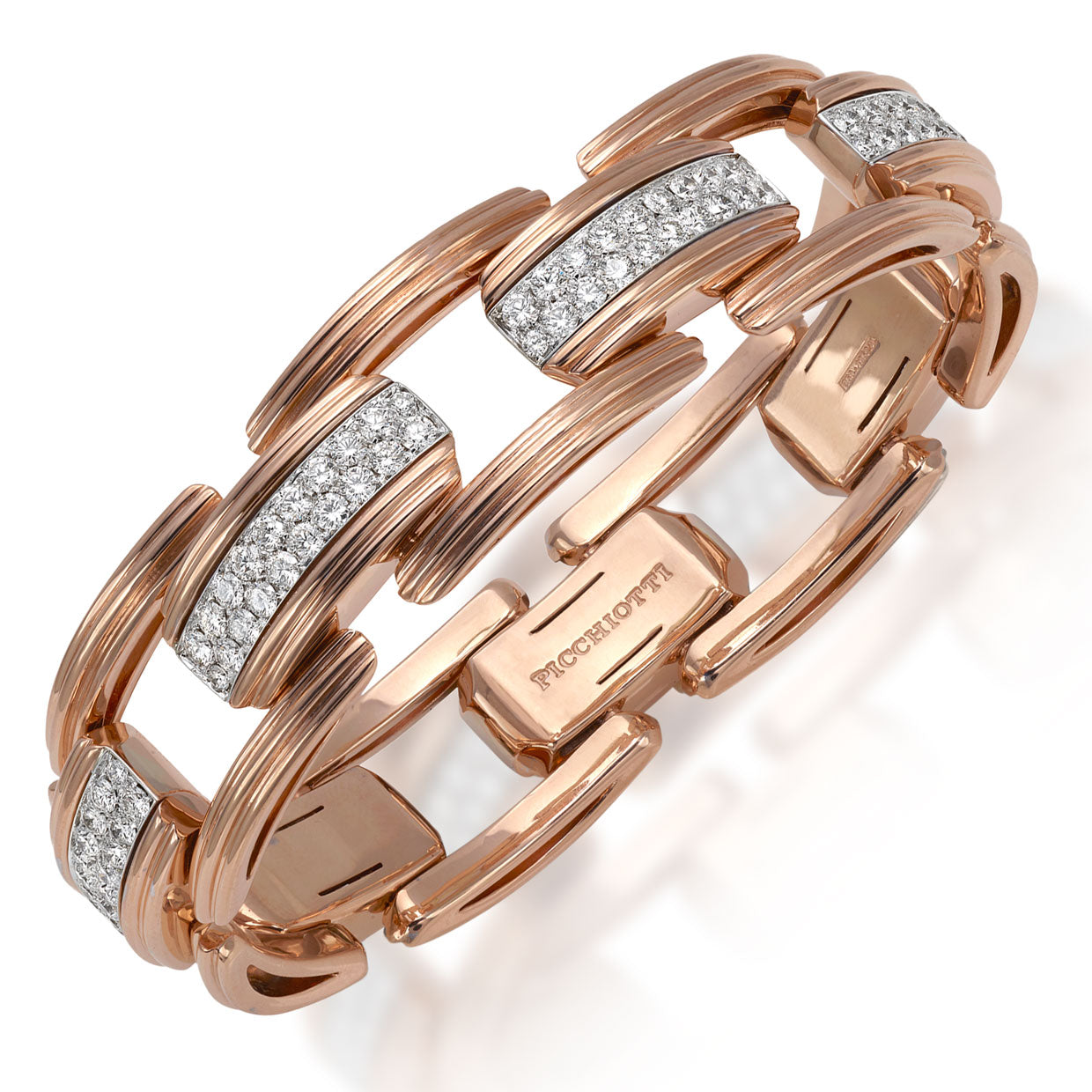 Picchiotti 18k White & Rose Gold Gold Accent Diamond Bracelet