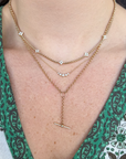 Zoë Chicco 14k Yellow Gold Diamond Station Necklace