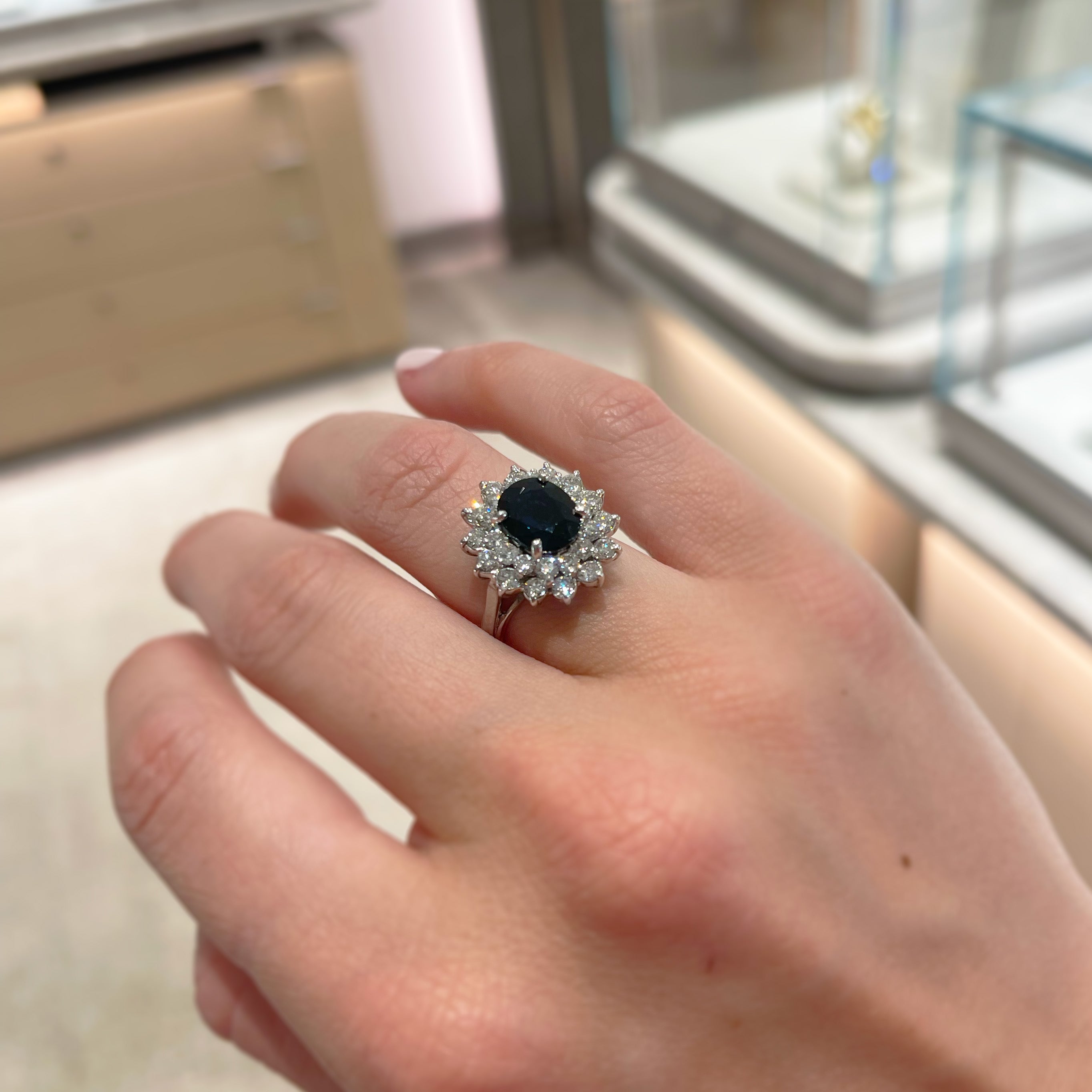 Estate 14k White Gold Estate Ring