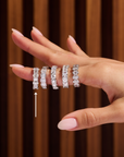 BROWN & CO. Platinum Oval and Emerald Cut DIAMOND Half-eternity BAND