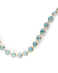 Bezel Set Blue Topaz Necklace