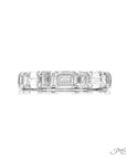 Jb Star Platinum Emerald Cut Diamond Band