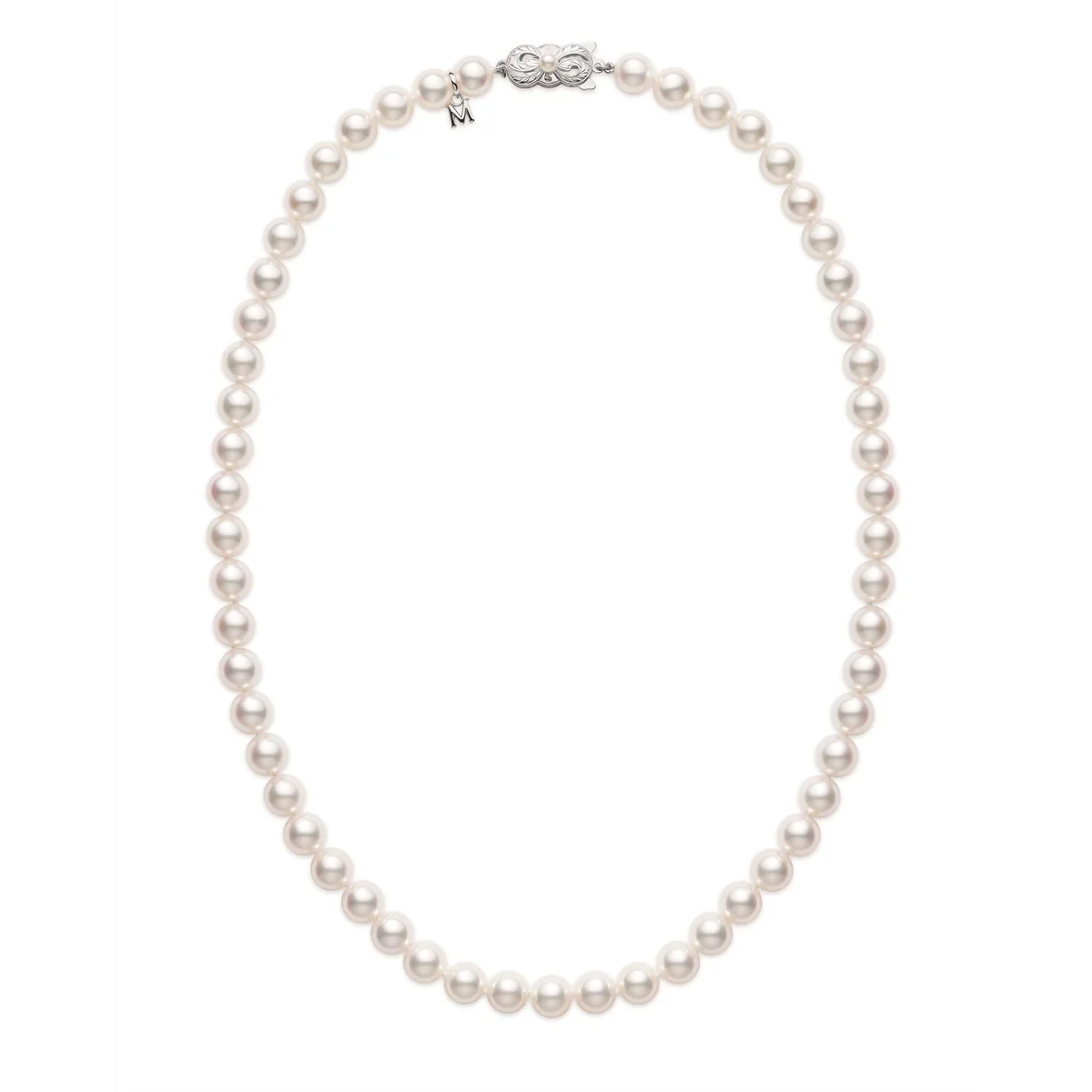 Mikimoto 18k White Gold 8x7.5mm Ayoka Pearl Necklace – Brown