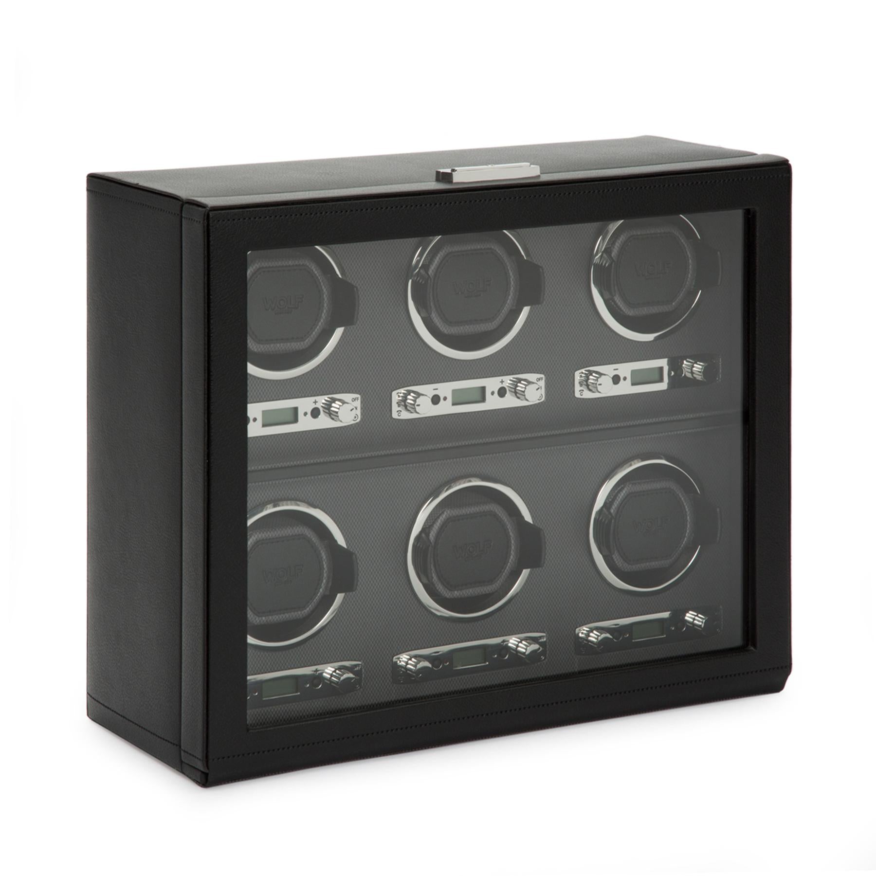 Black 6 Piece Watch Winder