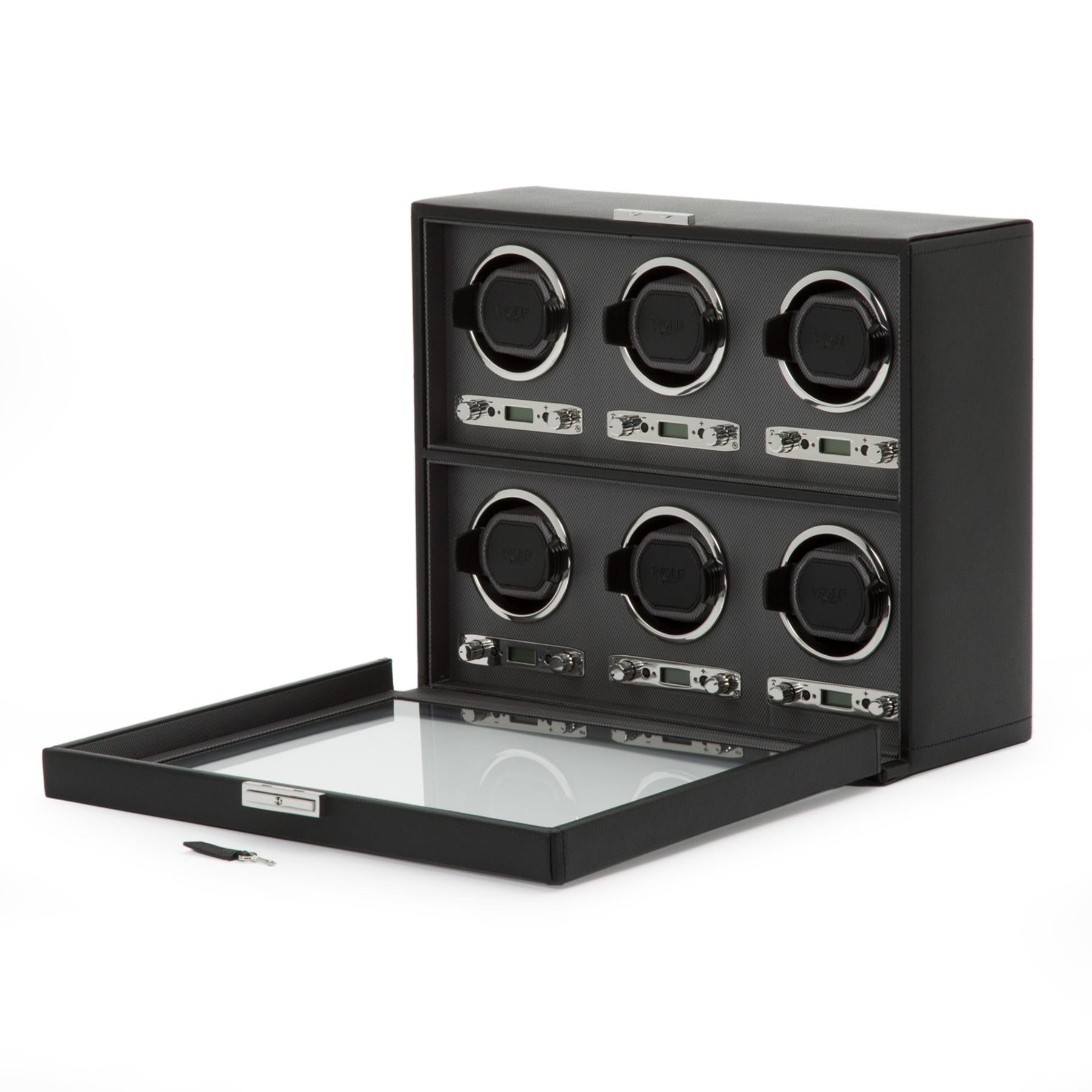 Black 6 Piece Watch Winder