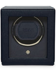 Navy Single Watch Winder With Cover