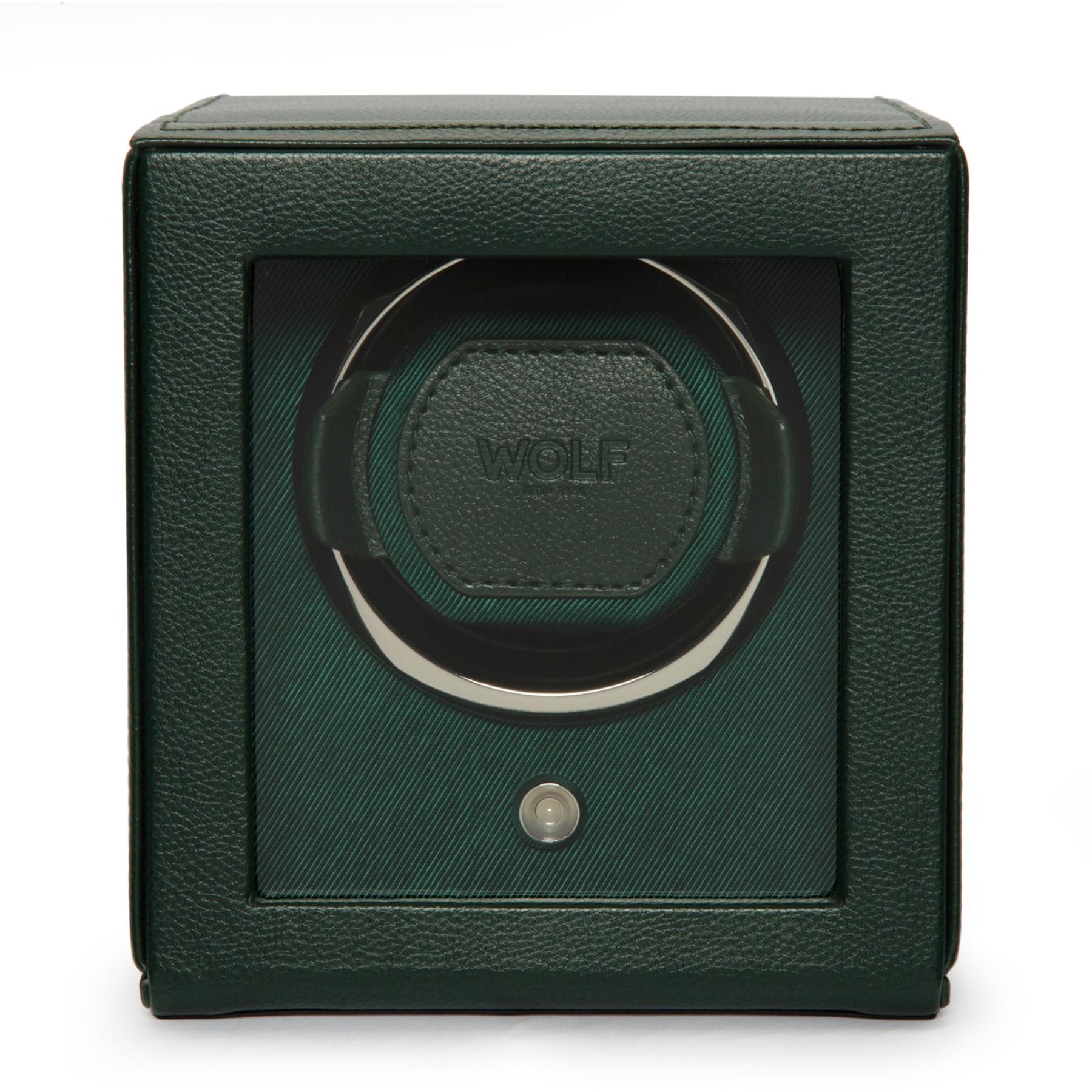Hunter Green Single Watch Winder With Cover