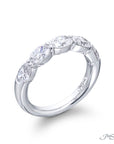 Jb Star Platinum Oval Diamond Band