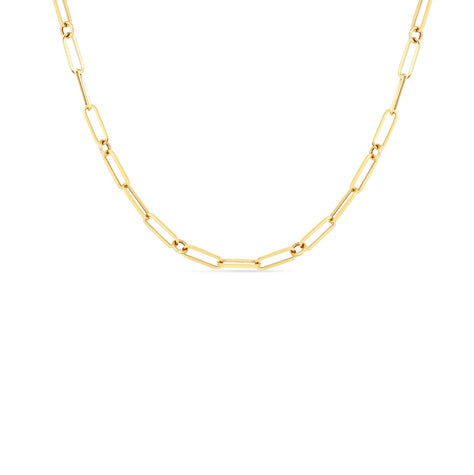 Roberto Coin 18k Yellow Gold Paperclip Plain Necklace