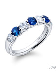 Jb Star Platinum Diamond & Colored Gemstone Band