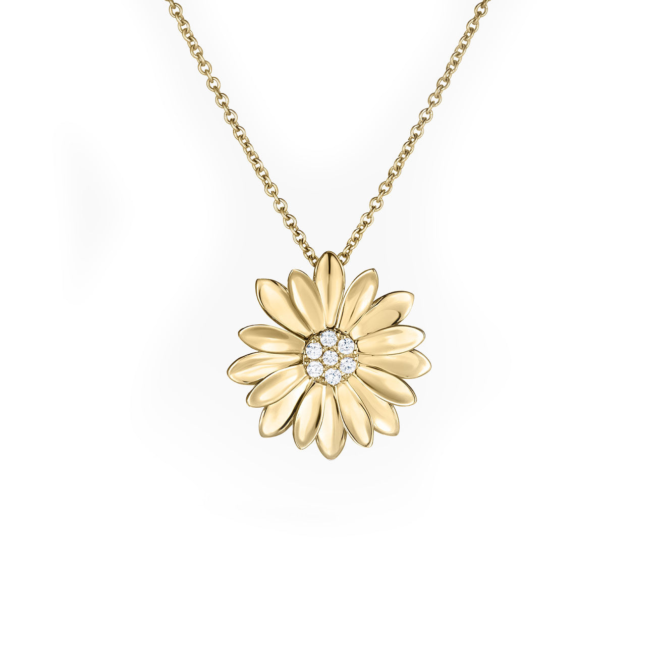 Roberto Coin 18k Yellow Gold Margherita Diamond Necklace