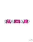 Jb Star Platinum, Pink Sapphire, & Diamond Band