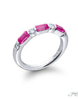Jb Star Platinum, Pink Sapphire, & Diamond Band