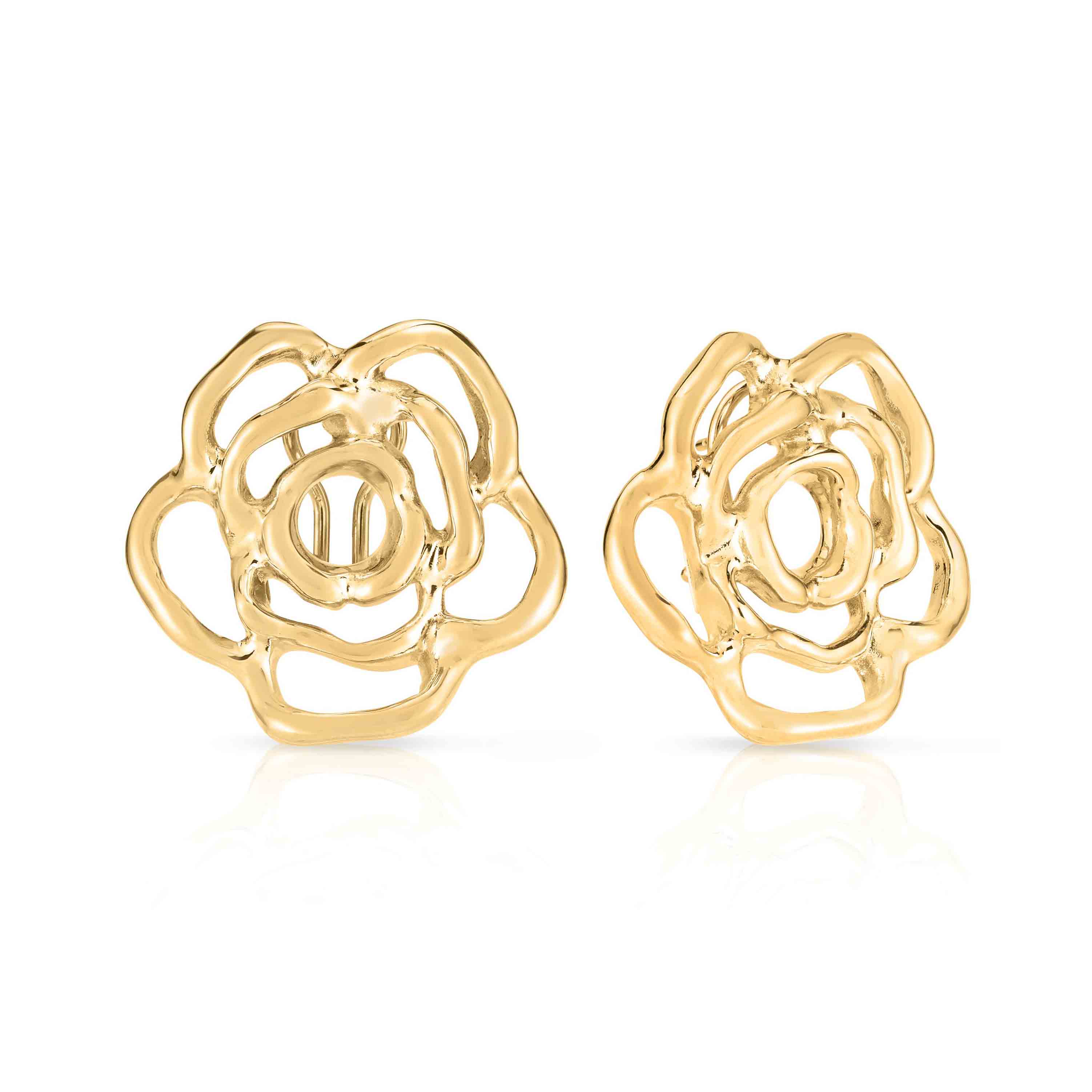 Roberto Coin 18k Yellow Gold Designer Gold Diamond Earrings