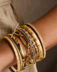 18k Yellow Gold Petite Penny Diamond Bangle