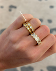 Bezel Set Cushion Diamond Band, 1.08ctw