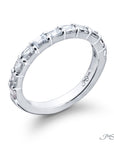 Jb Star Platinum Emerald Cut Diamond Band