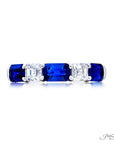Jb Star Platinum Diamond & Sapphire Band
