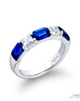 Jb Star Platinum Diamond & Sapphire Band