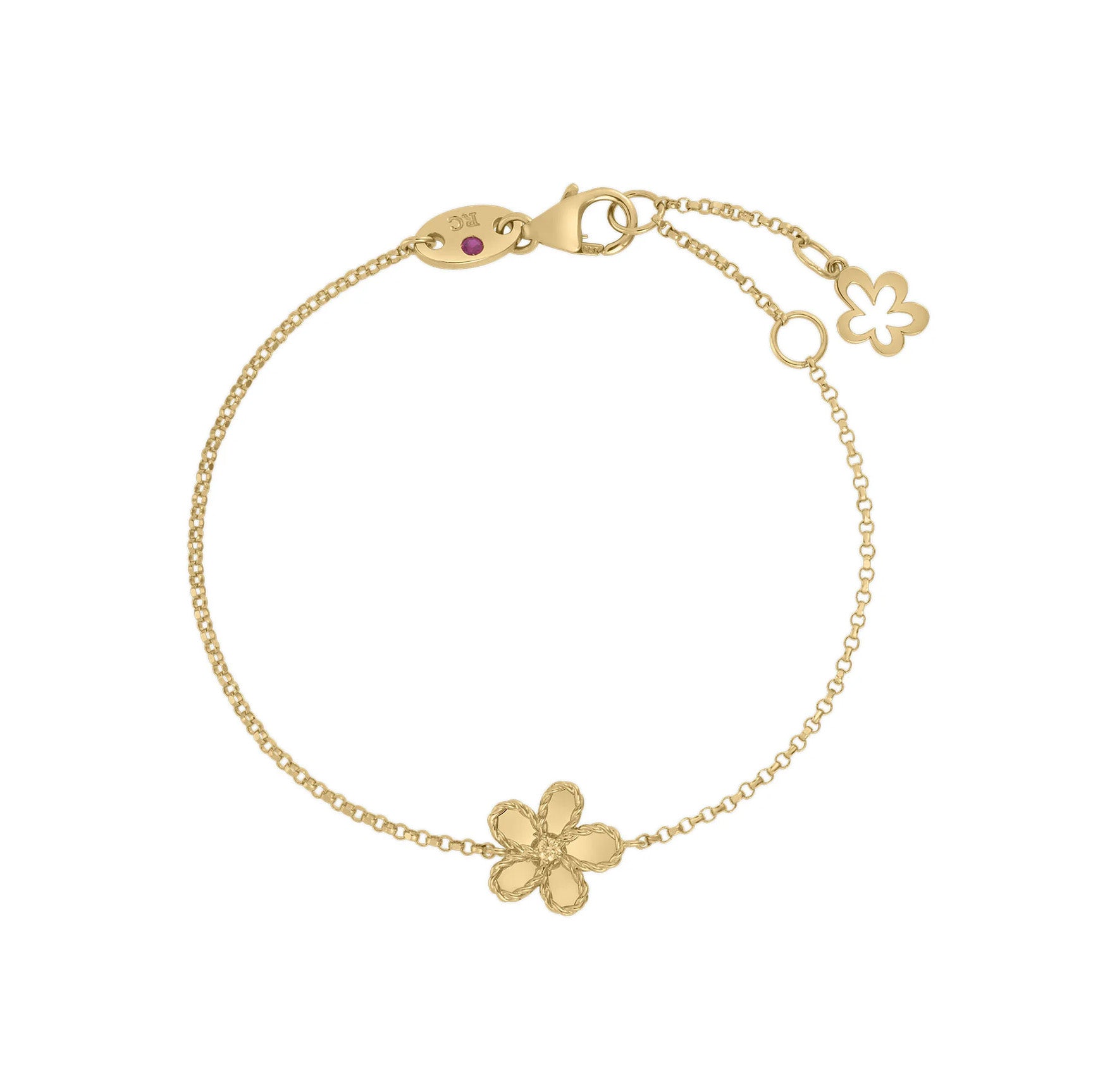Roberto Coin 18k Yellow Gold Jasmine Diamond Bracelet