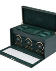 Wolf British Racing Triple Watch Winder With Storage