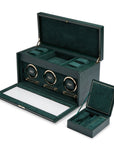 Wolf British Racing Triple Watch Winder With Storage