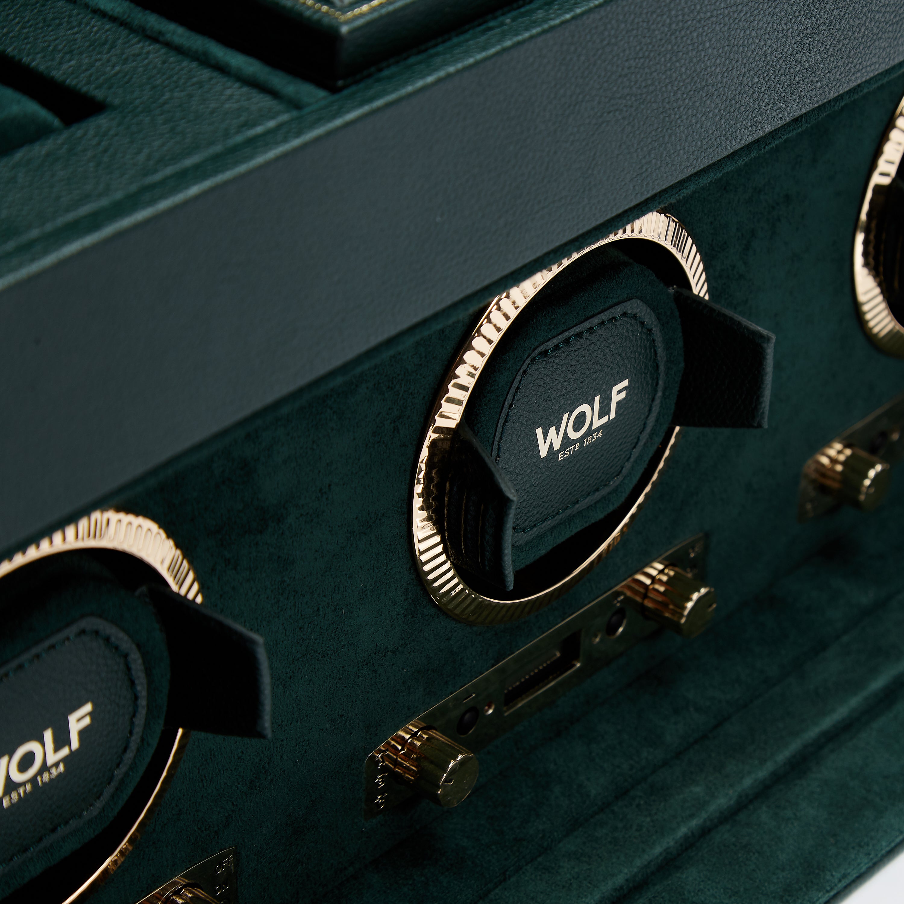 Wolf British Racing Triple Watch Winder With Storage