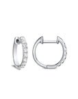 Brown & Co. 18k White Gold 0.15ct Diamond Hoop Earrings