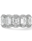 Henri Daussi 18k White Gold Diamond Band