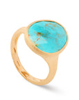 Marco Bicego 18k Yellow Gold And Turquoise Lunaria Ring