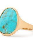 Marco Bicego 18k Yellow Gold And Turquoise Lunaria Ring