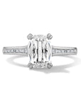 Henri Daussi 18k White Gold Diamond Engagement Ring