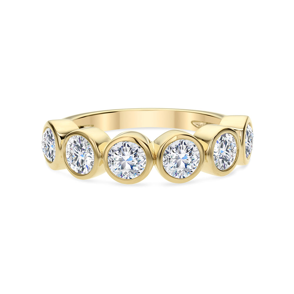 Brown & Co. 18k Yellow Gold Bezel-Set Diamond Band 2.00 Cts