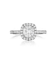 Henri Daussi 18k White Gold Diamond Engagement Ring