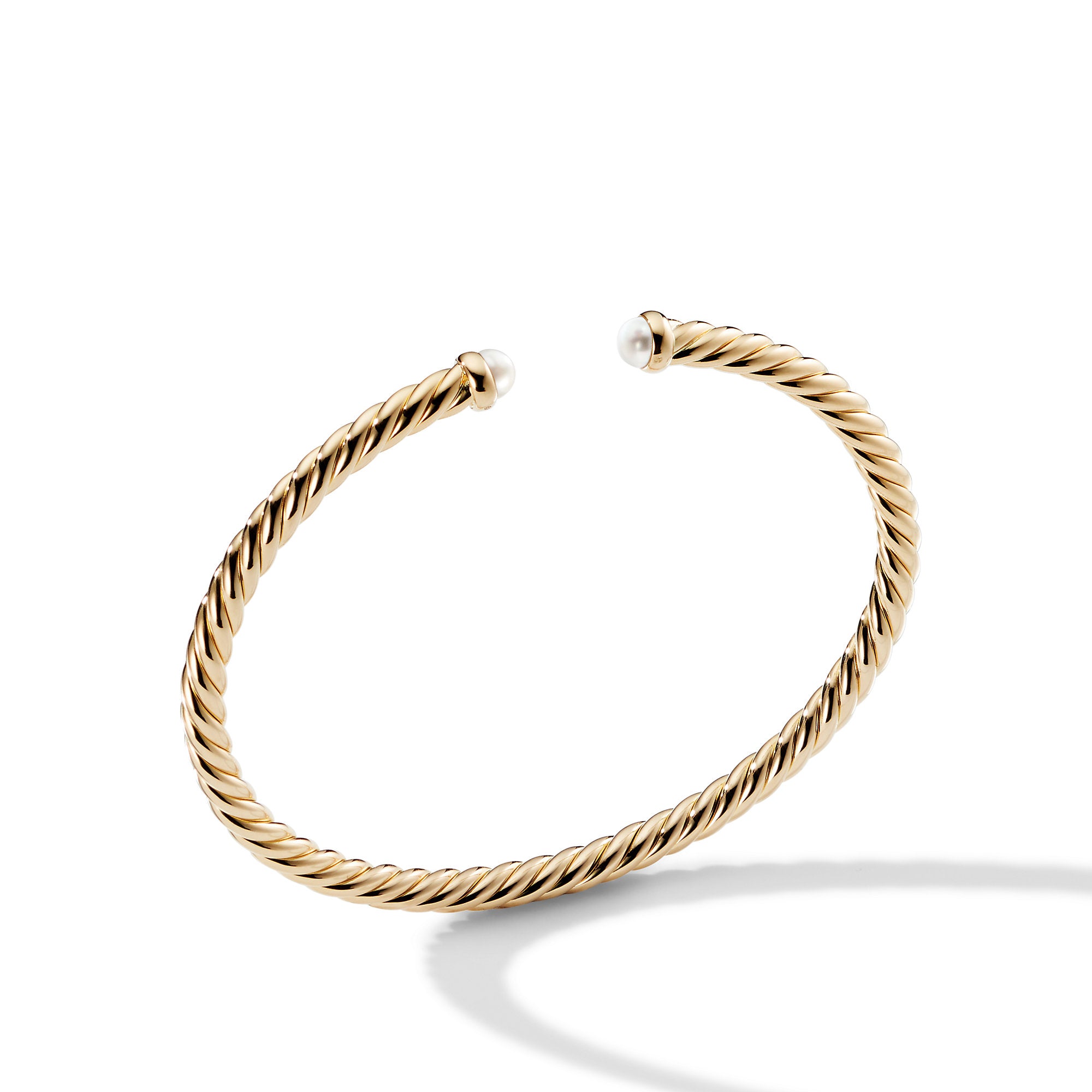 David Yurman 4mm Cablespira Flex Bracelet Pe 18k