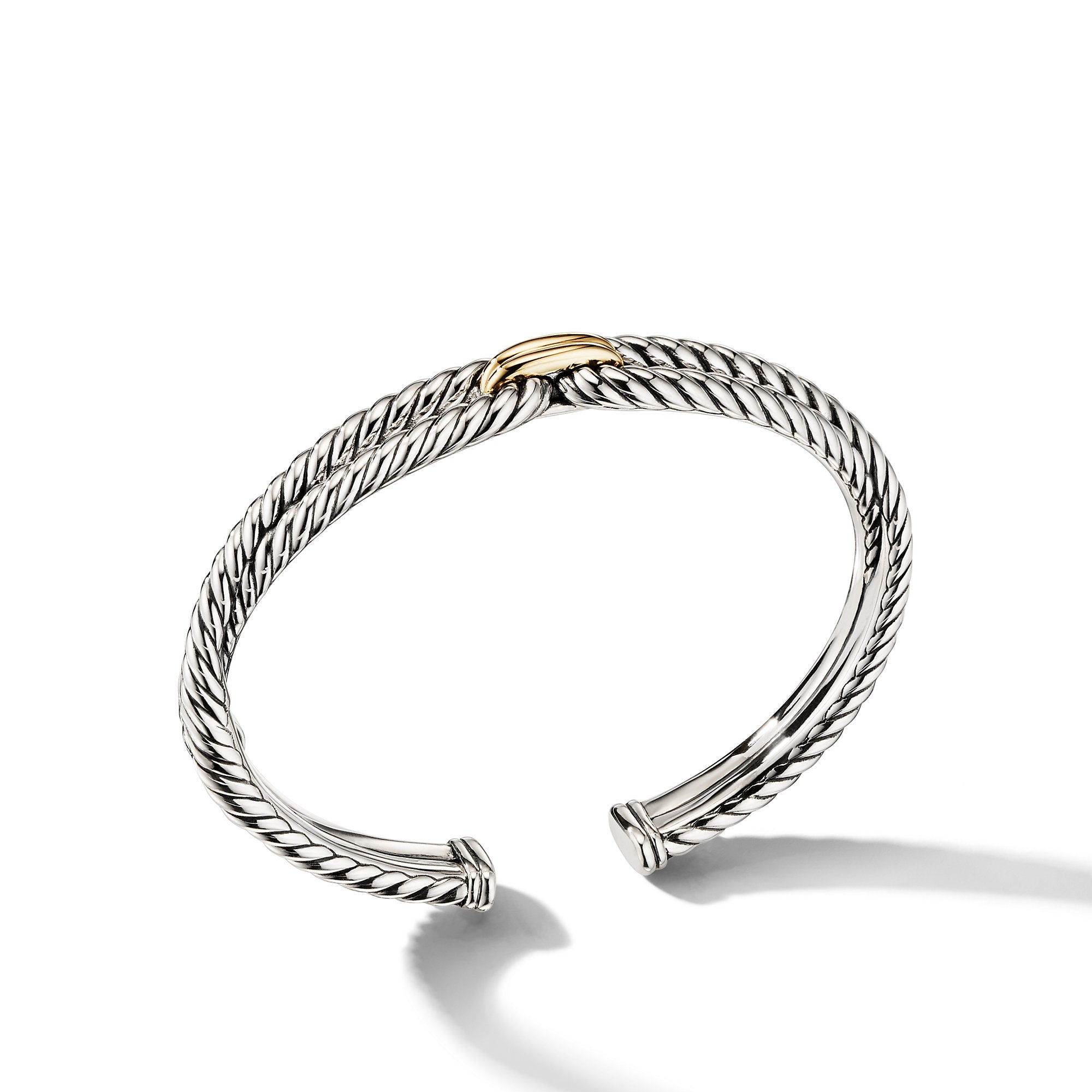 David Yurman 9mm Cable Loop Brac Sil/18k