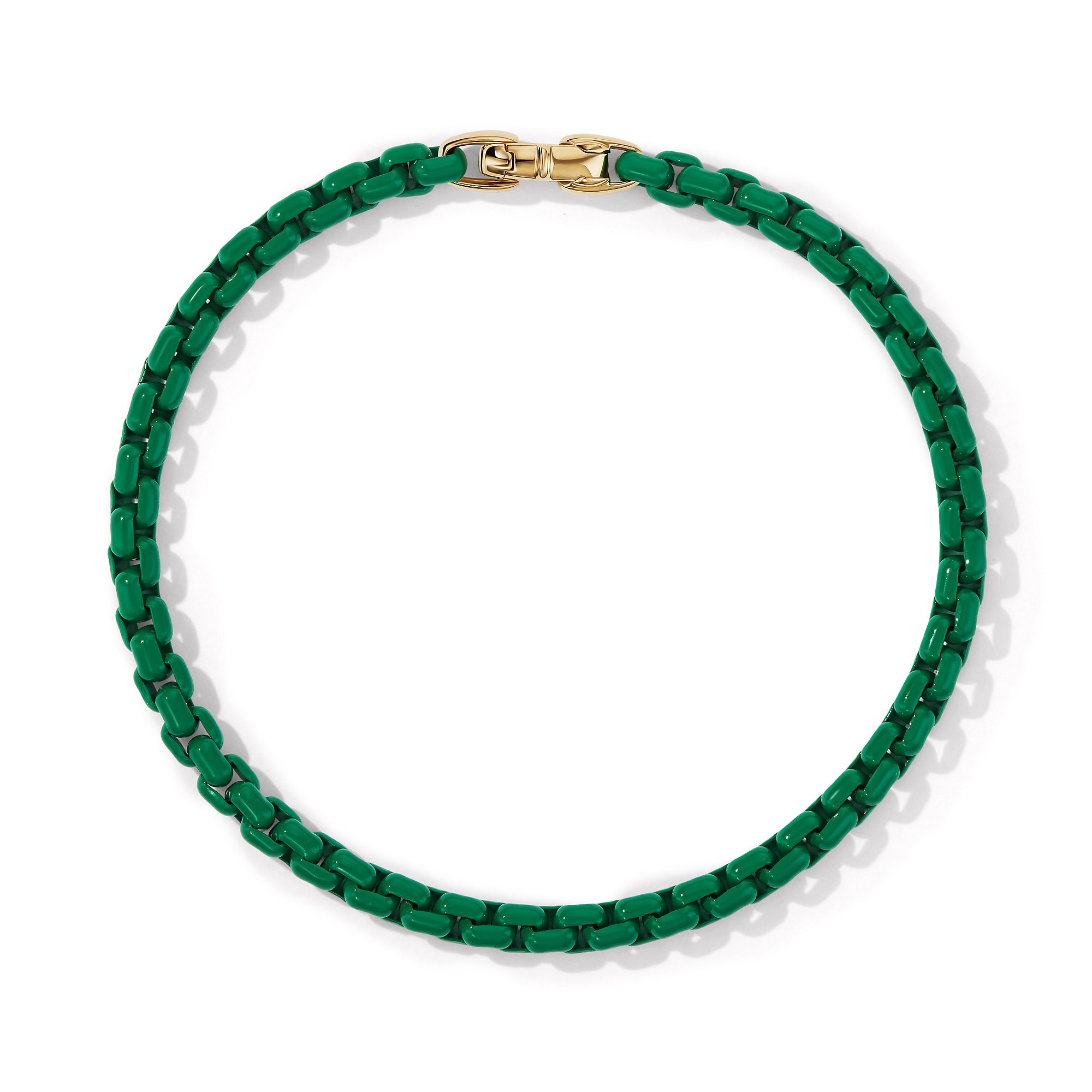 David Yurman 4mm Bel Aire Brac Emrld Grn Stl/14k