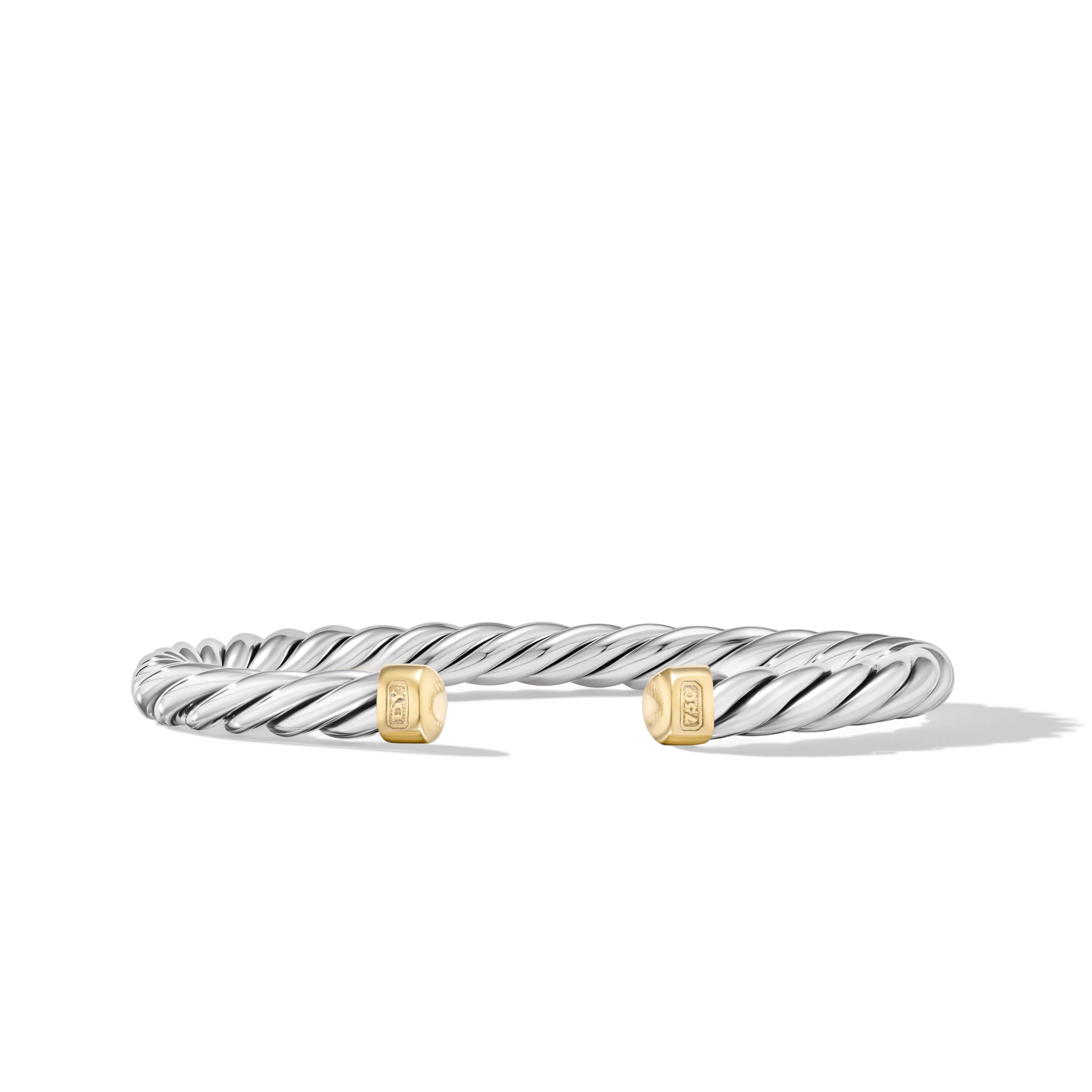 David Yurman 6mm Cable Classic Cuff Bracelet Sil/18k