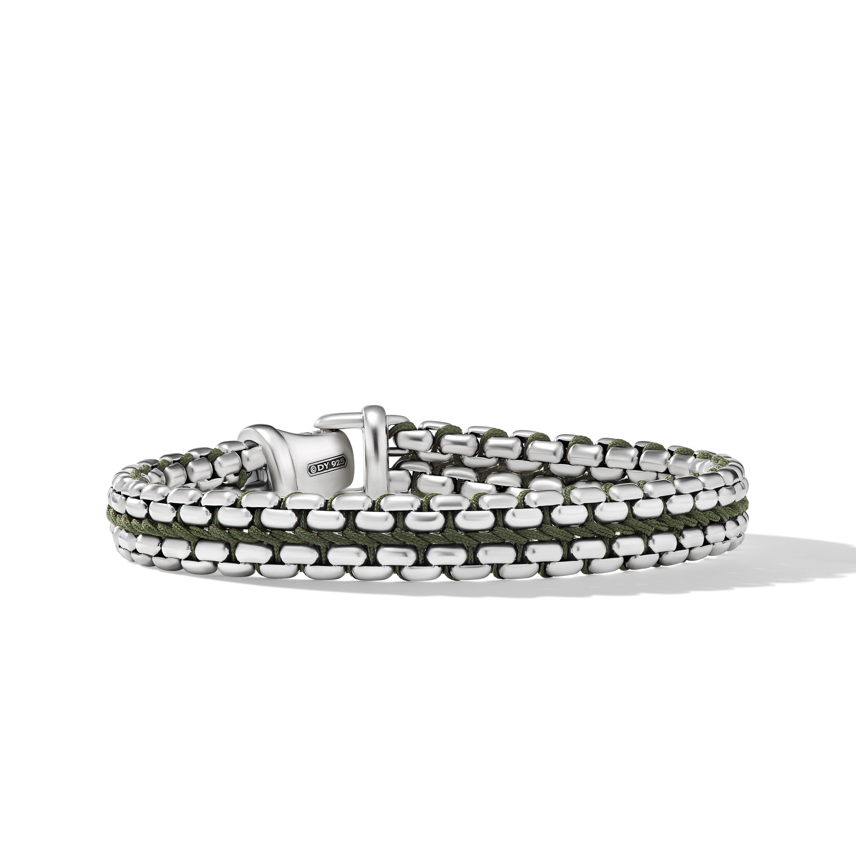 David Yurman 12mm Woven Box Chain Brac Sil-Green