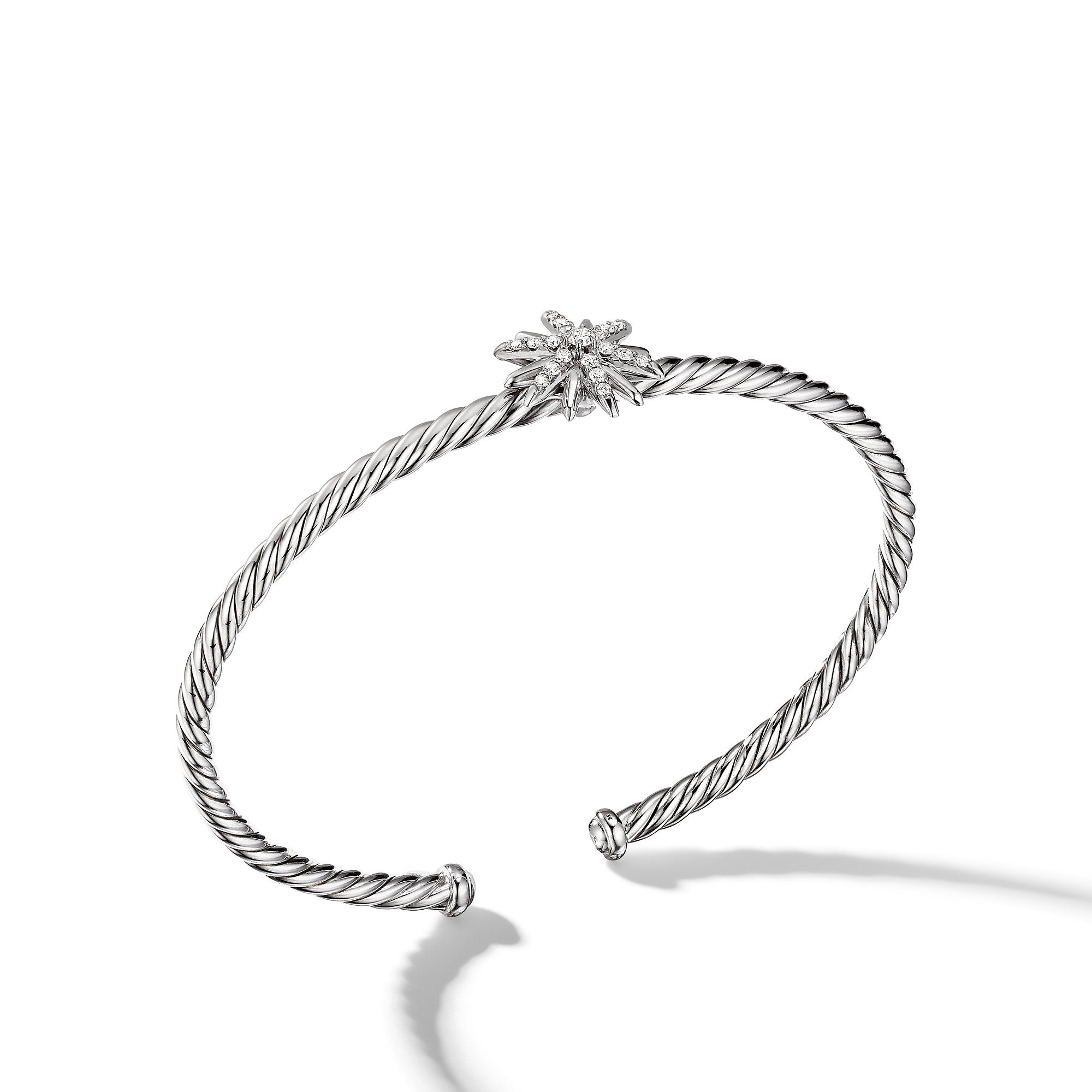 David Yurman 13mm Starburst 1-Station Cable Bracelet Di Sil