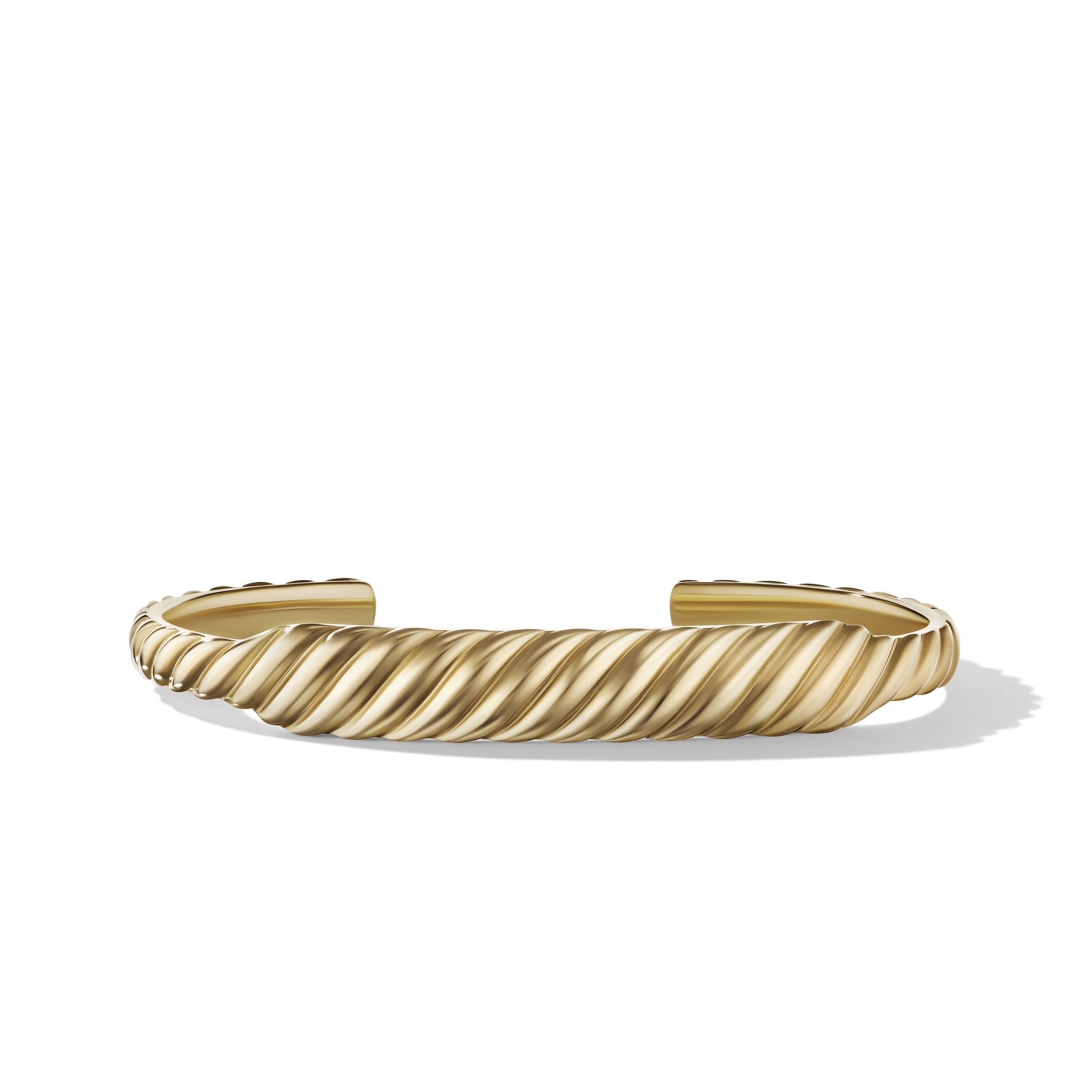 David Yurman 9mm Sculpted Cable Contour Bracelet 18k