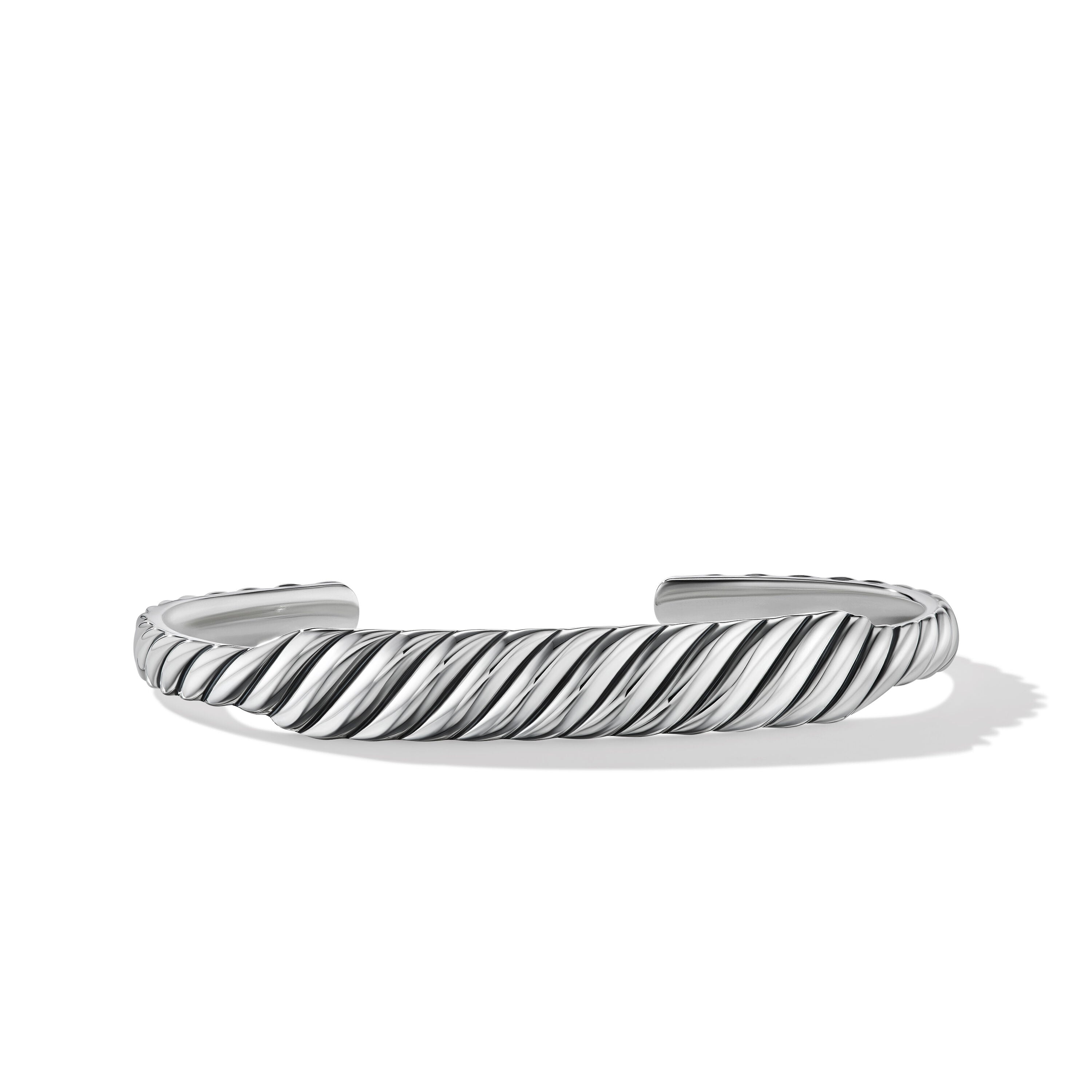 David Yurman 9mm Sculpted Cable Contour Bracelet Sil