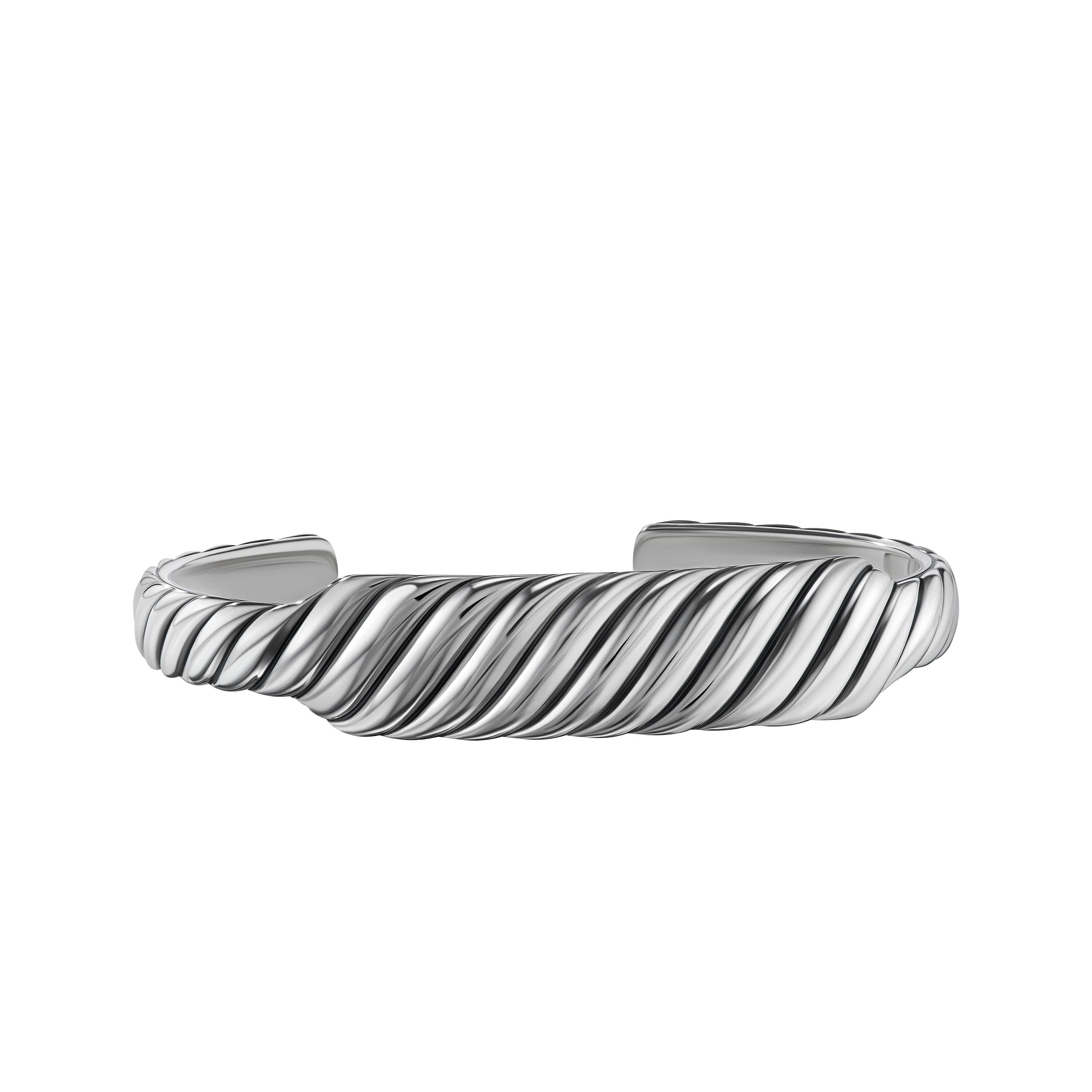 David Yurman 13mm Sculpted Cable Contour Bracelet Sil